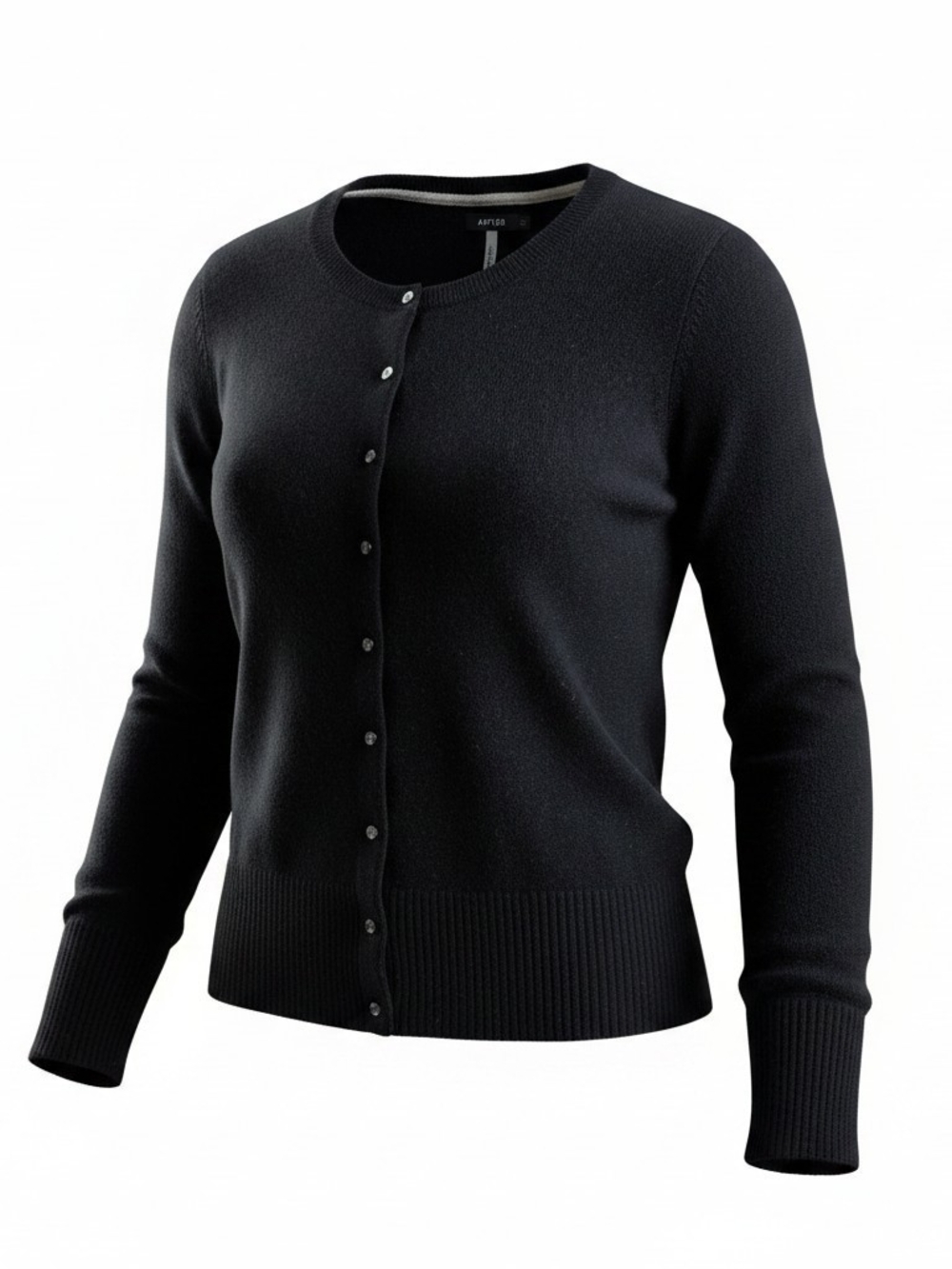 Apt. 9 100% Cashmere Black Button Front Cardigan Sweater